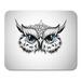 LADDKE Hunter Blue Creative Owl Head Guardian of The Night Line Tattoo Mousepad Mouse Pad Mouse Mat 9x10 inch