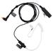 KS K-STORM Translucent Tube Surveillance Earpiece Headset With PTT for Motorola SL300 SL4000 SL7550 2 Way Radio PU Material Black