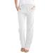 Women Summer High Waisted Cotton Linen Palazzo Pants Wide Leg Long Lounge Pant Trousers with Pocket