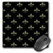 3dRose Gold Fleur de lis on a black background Christian Saints symbol - Mouse Pad 8 by 8-inch (mp_20539_1)