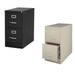 Value Pack (Set of 2) 2 Drawer Letter File Cabinet in Putty and Black