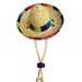 Pet Woven Straw Hat Costume for Dogs Adjustable Sun Hat for Small Dogs and Cats to Act Cute