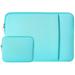 RAINYEAR Laptop Sleeve Case Compatible with 13.3 Inch Notebook Computer Chromebook 2021 2022 New 14 MacBook Pro M1 A2442 Protective Cover Soft Bag with Front Pocket & Accessories Pouch(Blue)