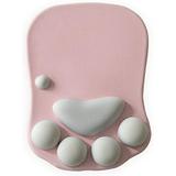 Peralng Cat Paw Mouse Pad with Wrist Rest Soft Gel Wrist Rest Pad Cute Design-cushioning and Comfortable Mouse Pad