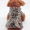 Cozy Reversible Dog Vest Pets Dog Leopard Dress Coats Winter Coat Warm Dog Apparel Cold Weather Dog Jacket with Button Close Cute Dog Hoody Dress Dog Clothes Cotton Pet Dress for Dog Coat XS-XL