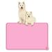 Silicone Cat Dog Feeding Mat Small (18.5 x 11.5 ) Waterproof Pet Bowl Placemat Non-Stick Dog Food Mat for Food and Water Suitable for Small Pets Pink