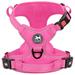 PoyPet Reflective Dog Harness No Pull Dog Vest Harness With Handle No Choke Adjustable Soft Padded Pet Vest for Small to Large Dogs Pink L