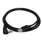 25ft Right Angle USB Cable for: HP Officejet 6600 e-All-in-One Wireless Color Photo Printer with Scanner Copier and Fax - Black