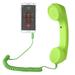 Cell Phone Handset Retro Telephone Handset Anti Radiation Receivers 3.5MM for for iPhone Android Phones Retro handset Vintage handset Retro Receiver Green