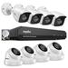 SANNCE Security Camera System CCTV 8 Channel 5-in-1 DVR with 1TB 8 Wired 1080p HD Surveillance Cameras Indoor Outdoor Cameras with Night Vision