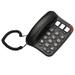 CACAGOO Black Corded Phone with Big Button Desk Landline Phone Wall Mountable Telephone Support Hands-Free/Redial/Flash/Speed Dial/Ring Control for Elderly Seniors Home Office Business Hotel