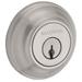 Baldwin Reserve SCTRD150S Single Cylinder Traditional Round Deadbolt with 6AL Latch; Dual Strike; and SmartKey Satin Nickel Finish