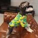 Hawaii Style Pet Summer T-Shirts Floral Printed Dog Shirt Pet T-Shirts Breathable Pet Cool Clothes Beach Seaside Puppy Shirt Sweatshirt for Dogs Pet Puppy