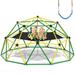 GIKPAL 4-in-1 Jungle Gym 120 Dome Climber with Hammock &Swing for Kids Outdoor Play Equipment Supports up to 1000lbs Jungle Gym Anti-Rust Easy Assembly Yellow+ Green