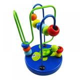 Bead Maze Toy for Toddlers Wooden Colorful Roller Coaster Educational Toys for Kids Sliding Beads On Twists Wire