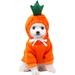 BT Bear Pet Clothes Dogs Hooded Sweatshirt Fruit Warm Coat Sweater Cold Weather Costume for Puppy Small Medium Large Dog Orange carrot L