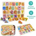 CNKOO Wooden Alphabet Puzzles Wooden ABC Puzzle Board Uppercase Alphabet Jigsaw Alphabet Blocks Puzzle Preschool Educational Learning Puzzle for 2-5 Years Old Kids