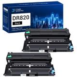 DR820 Brother Drum Replacement for Brother DR-820 Drum Unit Black for Brother HL-L6200dw MFC-L5850DW HL-L6200DW HLL6200DW L6200DW MFC-L5900DW MFC-L5700DW HL-L5200DW L5200DWT Printer Drum Unit 2-PACK