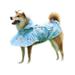 BT Bear Pet Raincoat Dog Raincoat Pet Waterproof Jacket with Hood & Collar Hole Transparent brim Ultra-Light Breathable Adjustable Dog Hooded Rain Jacket Blue L