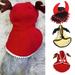 D-GROEE Pet Halloween Christmas Cloak Costume for Small to Large Dogs Cats Cape with Santa Hat Xmas Clothes Apparel for Party Cosplay