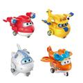 Super Wings 2 Transform-a-Bots 4-Pack Supercharged Jett Donnie Astra Sunny Airplane Toys Vehicle Mini Figures Fun Toys for Kids Transformer Toys for 3 4 5 Year Old Boys and Girls