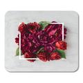 Floral Colorful Botanical Creative Made with Flowers and White Spring Minimal Concept Nature Pink Lay Mousepad Mouse Pad Mouse Mat 9x10 inch