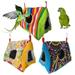 Visland Bird Hammock Cute Colorful Print Cloth Soft Cotton Velvet Winter Warm Hanging Bird Nest House Hut Tent Bed Cave Cage Hideaway for Parrot Parakeet Cockatiel Conure Cockatoo Macaw Eclectus