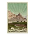 Badlands National Park South Dakota Bison in the Park Lithograph National Park Series 500 Piece Challenging 19 x 27 Jigsaw Puzzle for Adults and Family Made in USA