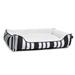 Gap Rugby Stripe Cuddler Pet Bed Recycled Polyester Cover with Sherpa inner Large 34 x24 Navy