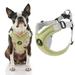 Gooby Memory Foam Step-In Harness - Green Large - Scratch Resistant Harness with Comfortable Memory Foam for Small Dogs and Medium Dogs Indoor and Outdoor use