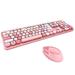 Toma 2.4GHz Color Mixing Round USB Wireless Gaming Keyboard and Mouse Set Detachable 104 Keys Colored Keyboard and Mouse Combo