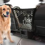 Dog Car Net Barrier Pet Barrier with Auto Safety Mesh Organizer Baby Stretchable Storage Bag Universal for Cars SUVs -Easy Install Car Divider for Driving Safely with Children & Pets