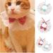 Cheers.US Cat Collar with Adjustable Rope Tie Bow-knot Decoration Thin Cat Dog Lace Collar Bib Pet Supplies Fashion Adjustable Soft Suitable for Cats and Dogs