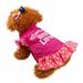 YUEHAO Summer Cute Pet Puppy Small Dog Cat Pet Dress Apparel Clothes Fly Sleeve Dress Mommy s Little Love Pet Hot Pink