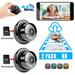 Mini Camera 1080P Camera - Portable Small HD Nanny Cam with Night Vision and Motion Detection - Security Camera for Home and Office with 2.4GHz WiFi(2pcs)
