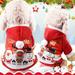 QISIWOLE Christmas Outfit Santa Reindeer Dog Costume Puppy Hoodies Winter Clothes Sweatshirt Pet Hooded Coat Cat Jackets Apparel Clearance