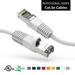 0.5ft (0.2M) Cat5E Shielded (FTP) Ethernet Network Booted Cable 0.5 Feet (0.2 Meters) Gigabit LAN Network Cable RJ45 High Speed Patch Cable White (50 Pack)