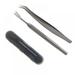 3 in 1 Tick Remover Kit Black Tick Remover Tweezers Stainless Steel Tick Remover Tools Set for Pet Dog Cat Human with Storage Box