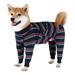 Tight Dog Clothes Solid Dog Jumpsuit 4-legged Pajamas Coat Nursing Clothes Bodysuit Thin Clothes For Pet Medium Big Dog Blue S