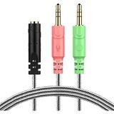 Adapter (3.3 Feet) 3.5mm Audio Jack Y Cable Headphone Adapter 3.3 feet 1x 3.5mm Female to 2X