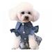 Carlendan Spring Summer Cowboy Pet Dog Clothes Dog Denim Dress Jeans Skirt Small Dog Dress Puppy Clothes Chihuahua Yorkies Teddy Pet Clothing Bubble Bowknot Skirt Blue XS-XL