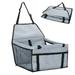 Basstop Pet Car Booster Seat Travel Carrier Cage Oxford Breathable Folding Soft Washable Travel Bags for Dogs Cats or Other Small Pet(Gray)
