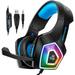 3.5mm V1 Stereo Bass Headphones Video Game Surround Gaming Headset for PS4 New Xbox One PC Laptop With Mic LED Earphones