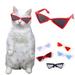 Walbest Cat Sunglasses Triangle Shape Stylish Cool Pet Hippie Cute Funny Pet Sunglasses Dog Cat Cosplay Party Costume Photo Props