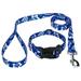 Country Brook PetzÂ® 1/2 inch Royal Blue Hawaiian Deluxe Dog Collar and Leash Mini