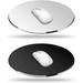 2 Pack Aluminum Mouse Pad (Silver & Black) DaKuan Smooth Magic Ultra Thin Double Side Mouse Mat for Fast and Accurate Control (Round 7.8inchX7.8inch)