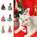 AURORA TRADE Pet Hat Super Soft Ultra-Light Vibrant Color Fade-Resistant Easy-wearing Polyester Fiber Hairballs Style Christmas Dog Cap Pet Headdress Pet Supplies