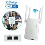 BASSTOP 2.4G/5G Wifi Repeater Range Extender Wireless Signal Amplifier Router Dual Band 1200Mbps