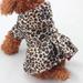 Pets Dogs Leopard Pattern Tutu Coat Dress Puppy Hoodies Both Sides Wear Clothing For Dogs