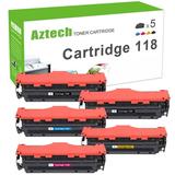 AAZTECH 5-Pack Compatible Toner Cartridge for Canon 118 CRG-118 118K 118C 118Y 118M Imageclass MF8580Cdw MF726Cdw MF8380Cdw MF8350Cdn LBP7660Cdn Printer Ink (2*Black Cyan Magenta Yellow)